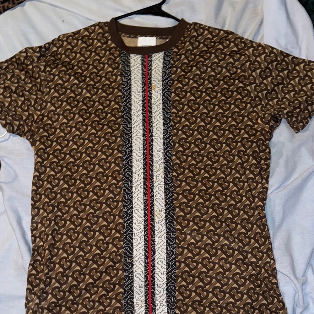 Burberry Brown and Black Patterned Shirt